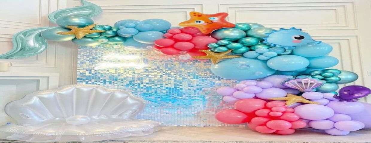 Under the Sea Mermaid Party Balloon Decor